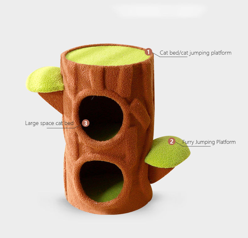 Double-layer indoor cat house