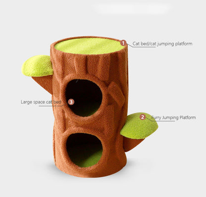 Double-layer indoor cat house