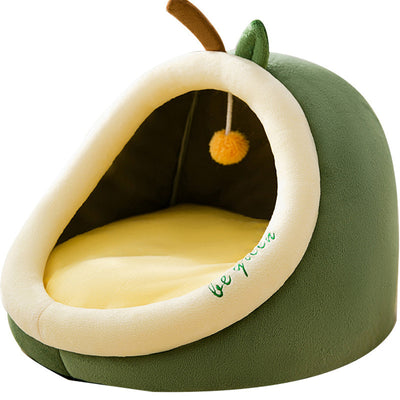 Warm and soft cat bed, indoor cat bed for winter