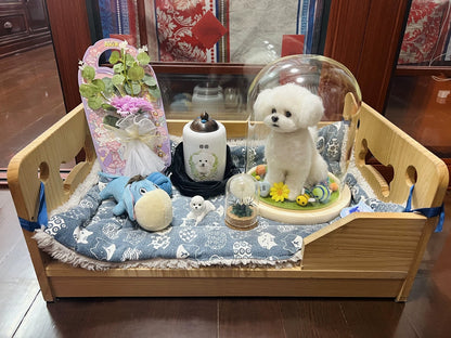 Artisan-Made Lifelike Wool Fiber Pet Tribute Sculpture