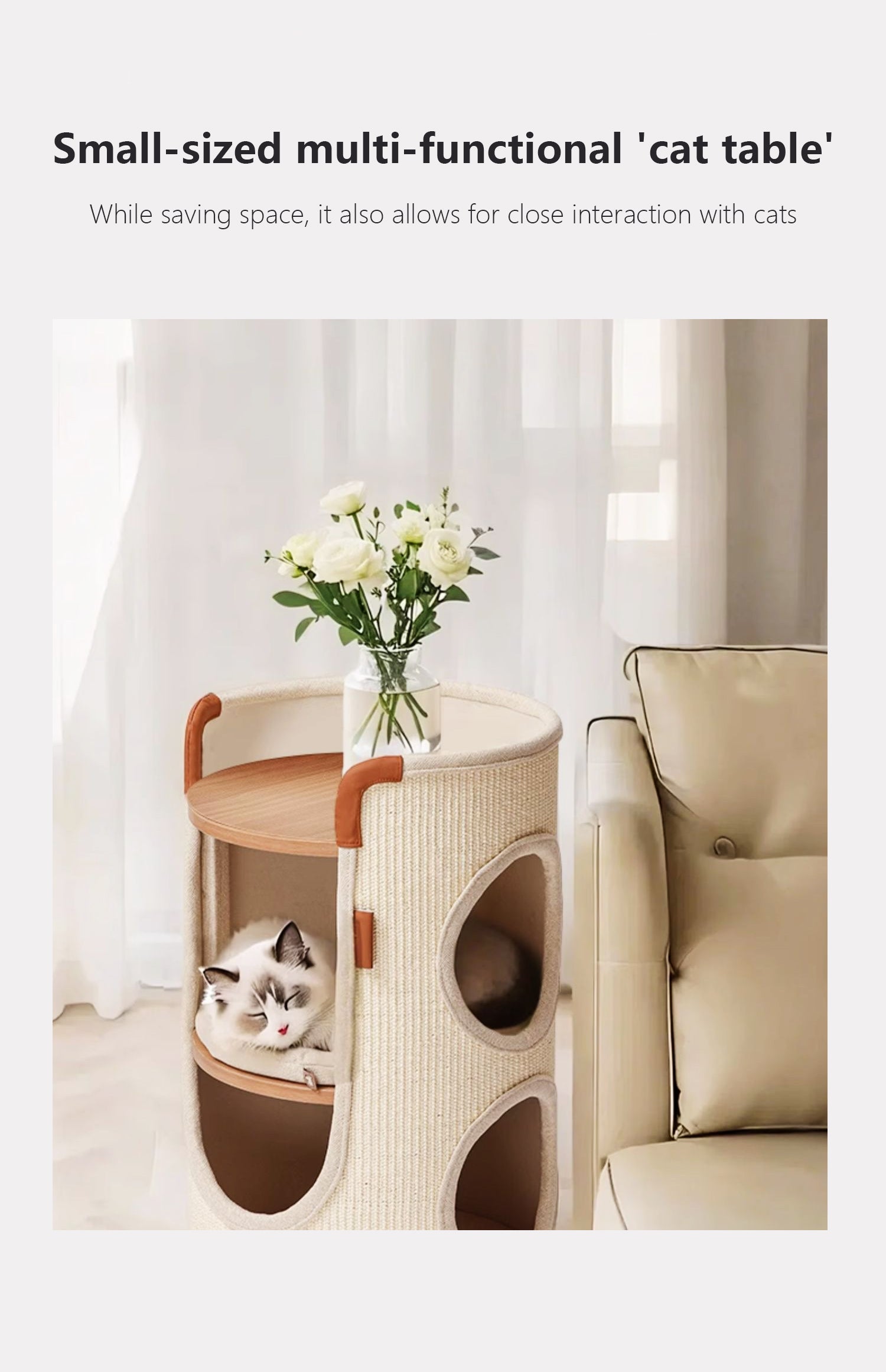 Domestic cat multi-layer integrated scraper nest small apartment