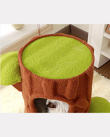 Double-layer indoor cat house