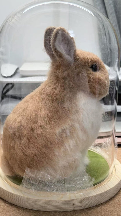 Artisan-Made Lifelike Wool Fiber Pet Tribute Sculpture