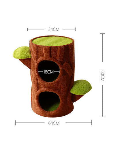 Double-layer indoor cat house