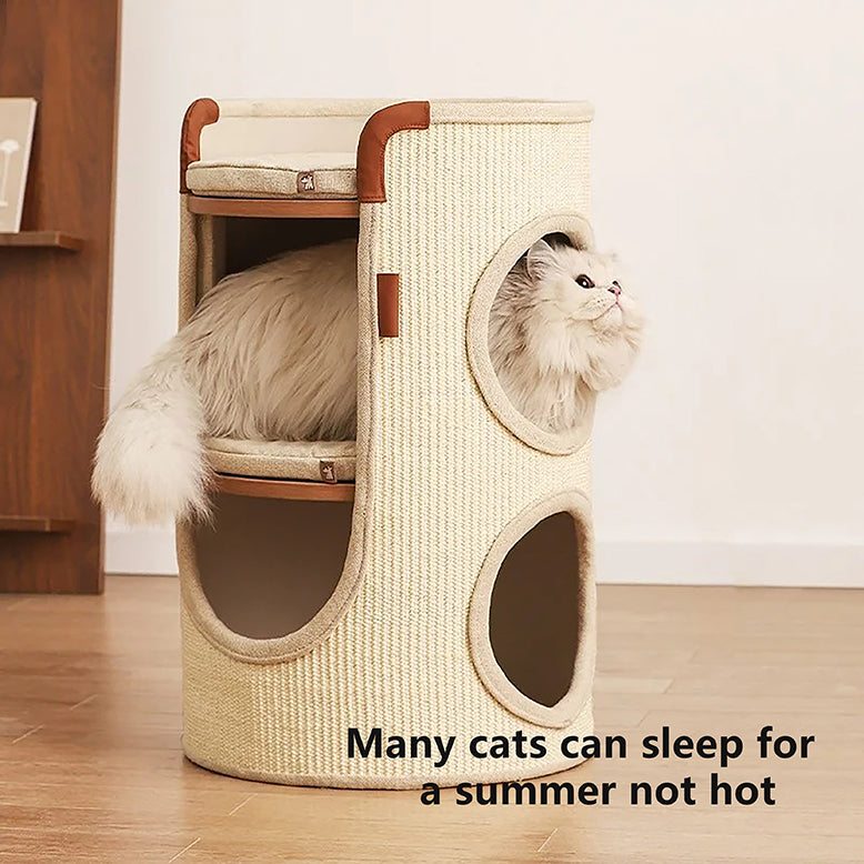 Domestic cat multi-layer integrated scraper nest small apartment
