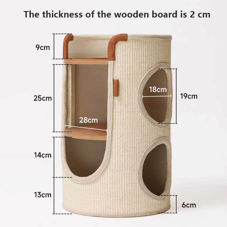 Domestic cat multi-layer integrated scraper nest small apartment