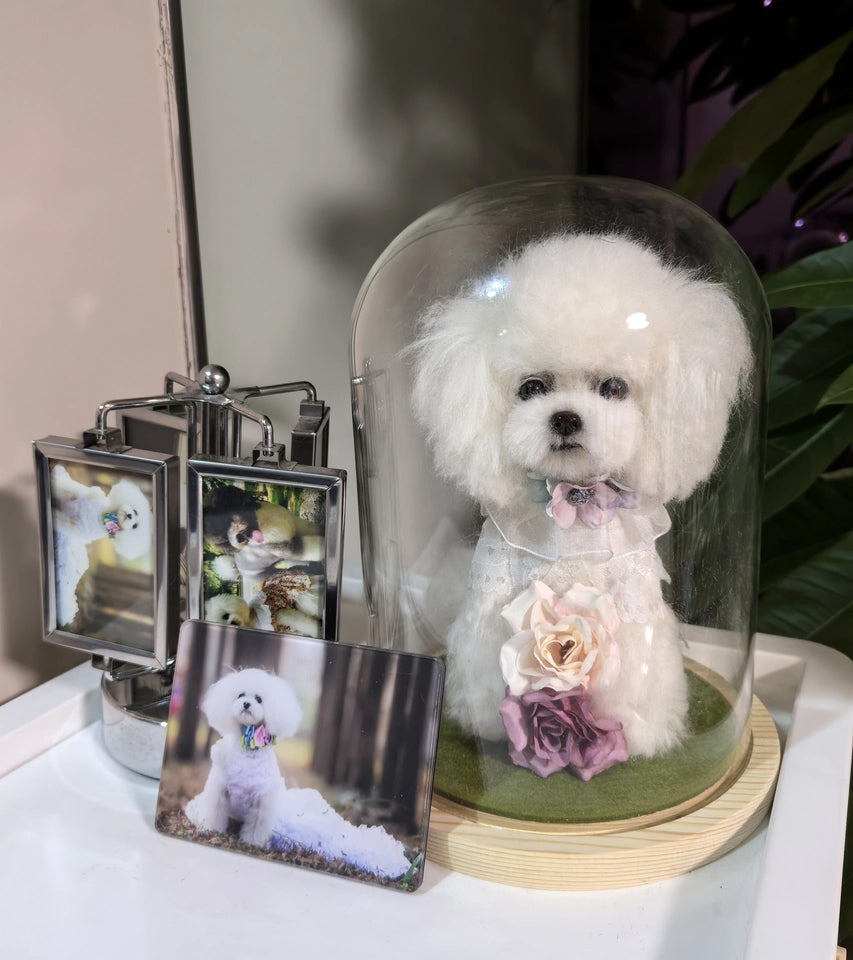 Artisan-Made Lifelike Wool Fiber Pet Tribute Sculpture