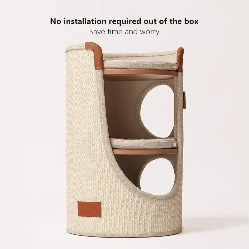 Domestic cat multi-layer integrated scraper nest small apartment