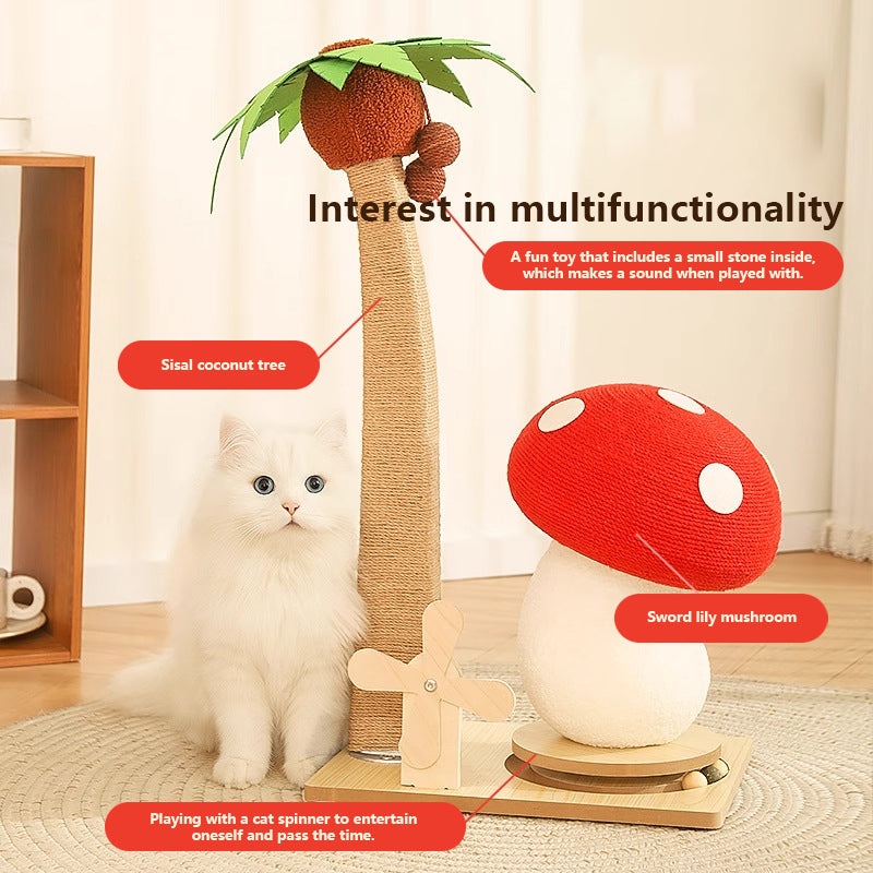 Mushroom cat tree-Cat scratching board