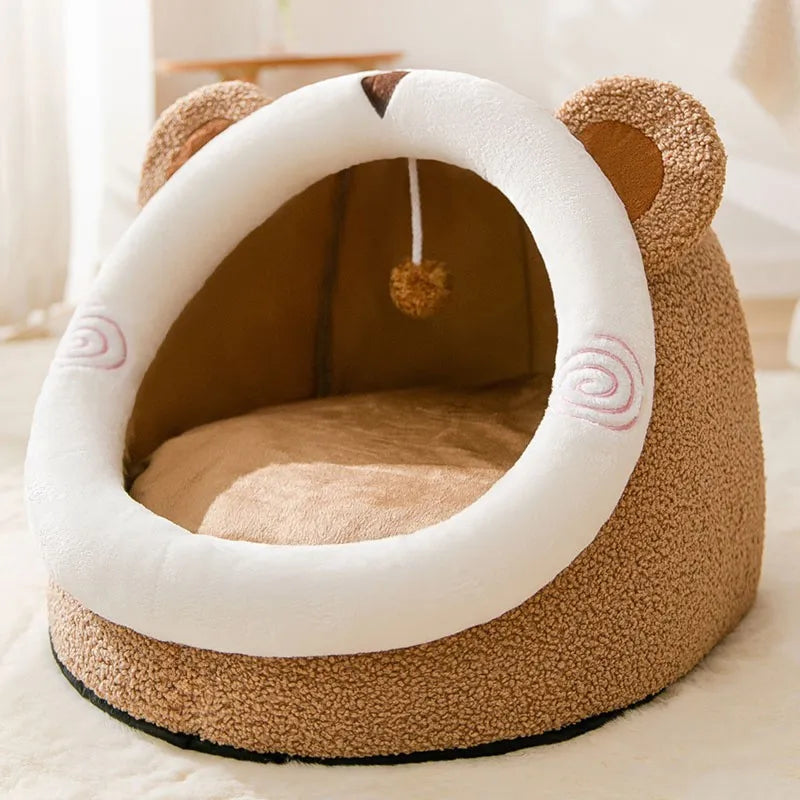 Warm and soft cat bed, indoor cat bed for winter