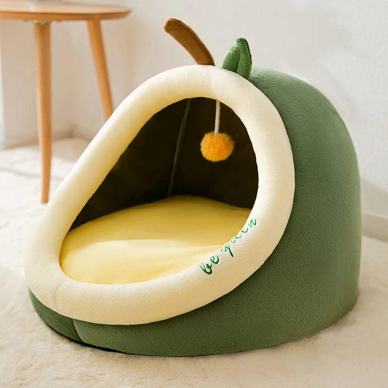 Warm and soft cat bed, indoor cat bed for winter