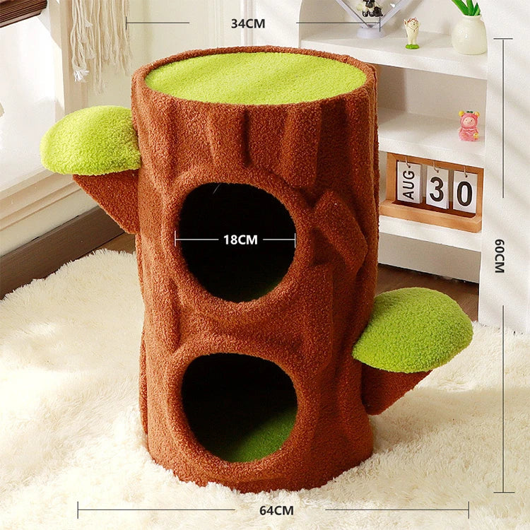 Double-layer indoor cat house