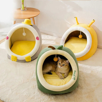 Warm and soft cat bed, indoor cat bed for winter
