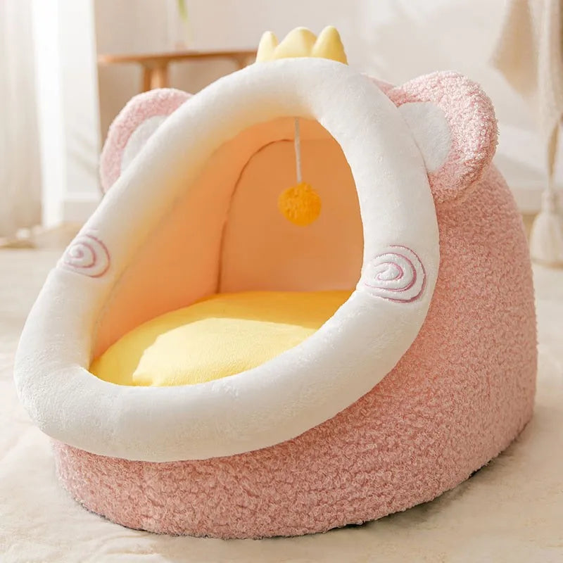 Warm and soft cat bed, indoor cat bed for winter