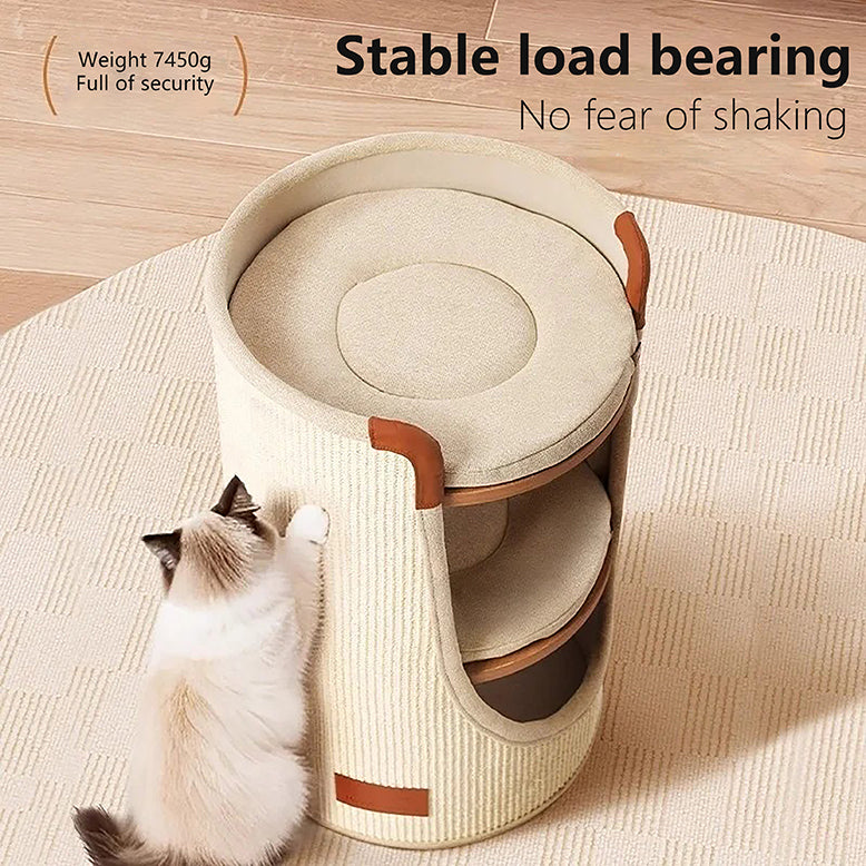 Domestic cat multi-layer integrated scraper nest small apartment