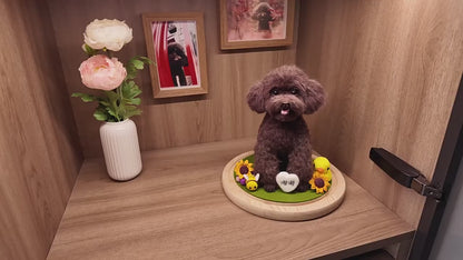 Artisan-Made Lifelike Wool Fiber Pet Tribute Sculpture